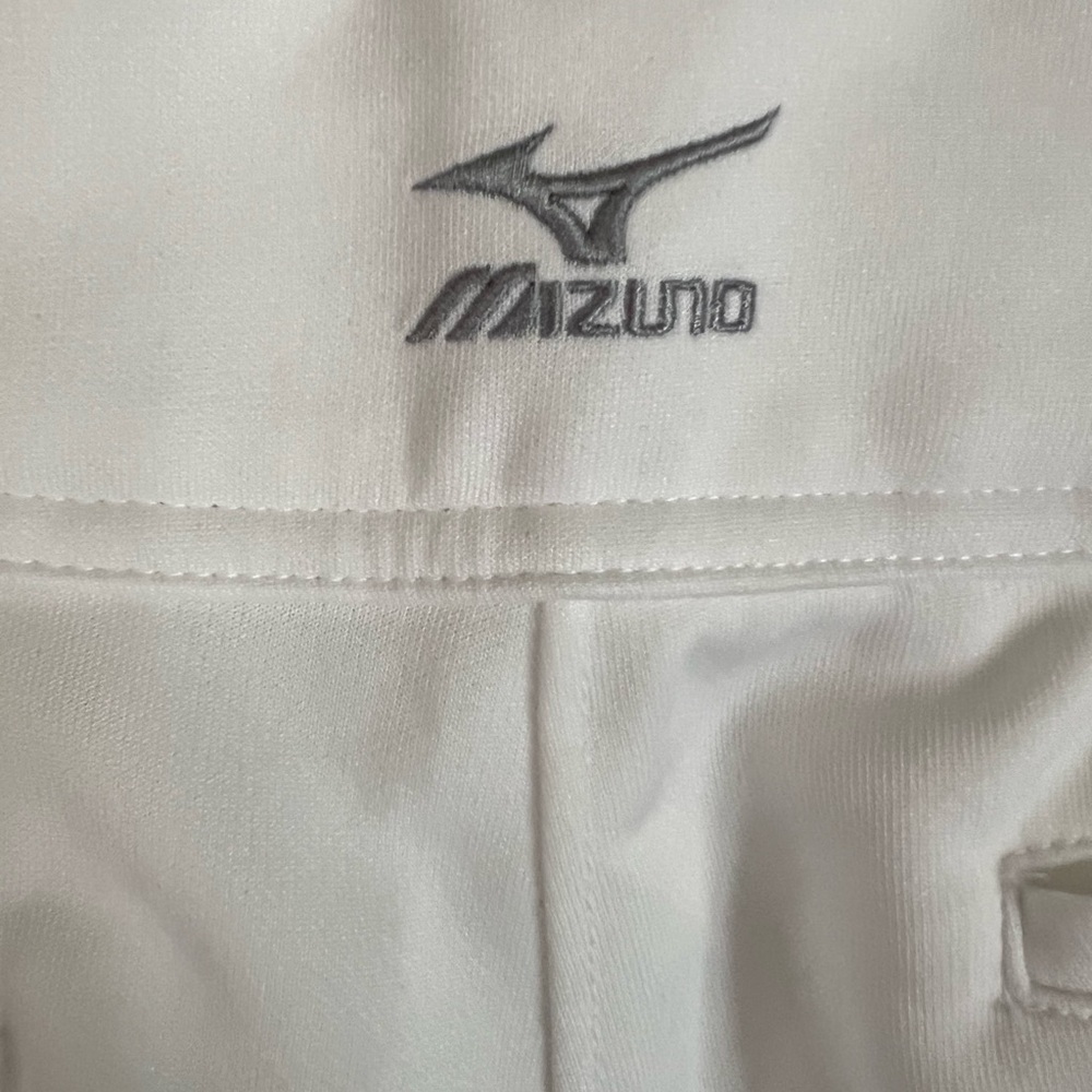Mizuno White Athletic Pants, Baseball, SZ M, NWT, Single Black Stripe, (27)